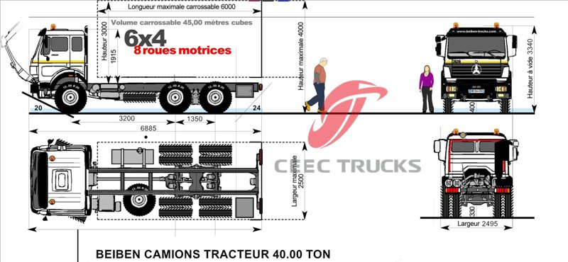beiben heavy duty tracteur camions supplier