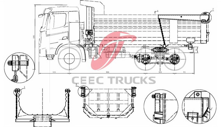 china beiben 60 T tipper trucks supplier