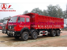 الصين 380hp طن 50 طن شمال بنز بيبين 40 شاحنة قلابة 8 × 4 شاحنة تفريغ الشركة المصنعة