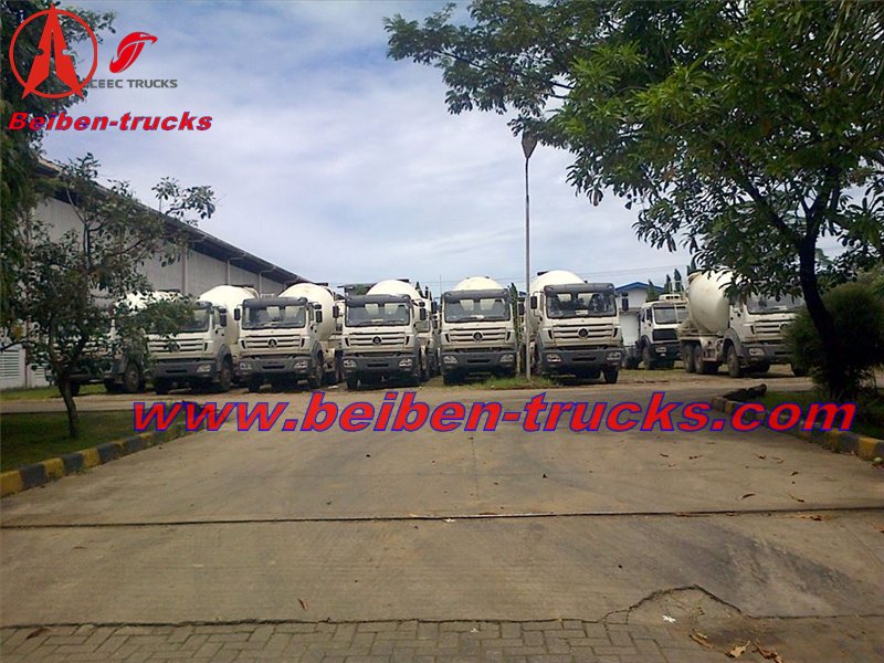 طلب العميل إندونيسيا 25 وحدة بيبين RHD 2534 شاحنة خلط الخرسانة وشاحنة قلابة