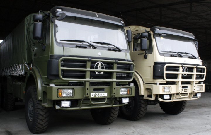 beiben military truck for peru