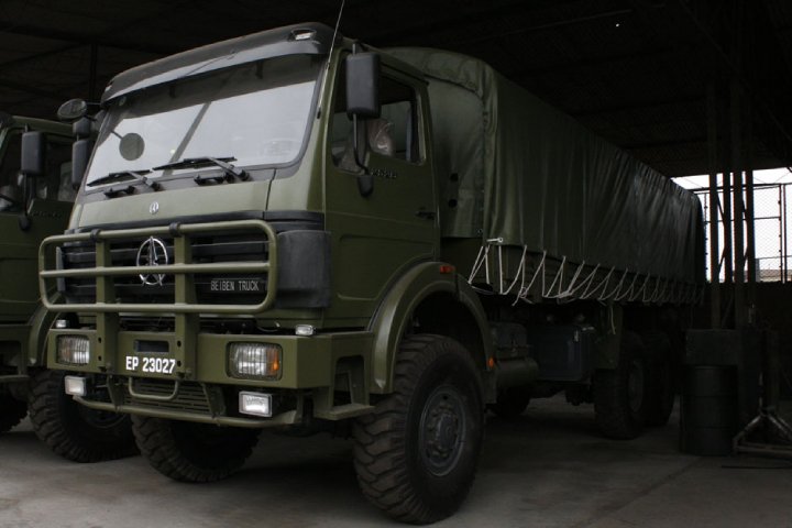 beiben military truck for peru