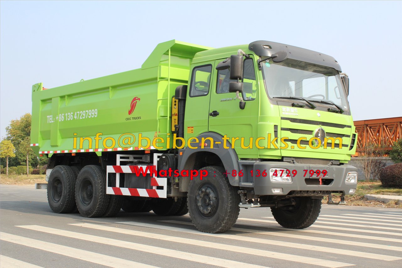 الشاحنة الصينية Euro3 380hp تكييف الهواء شاحنة قلابة بيبين
