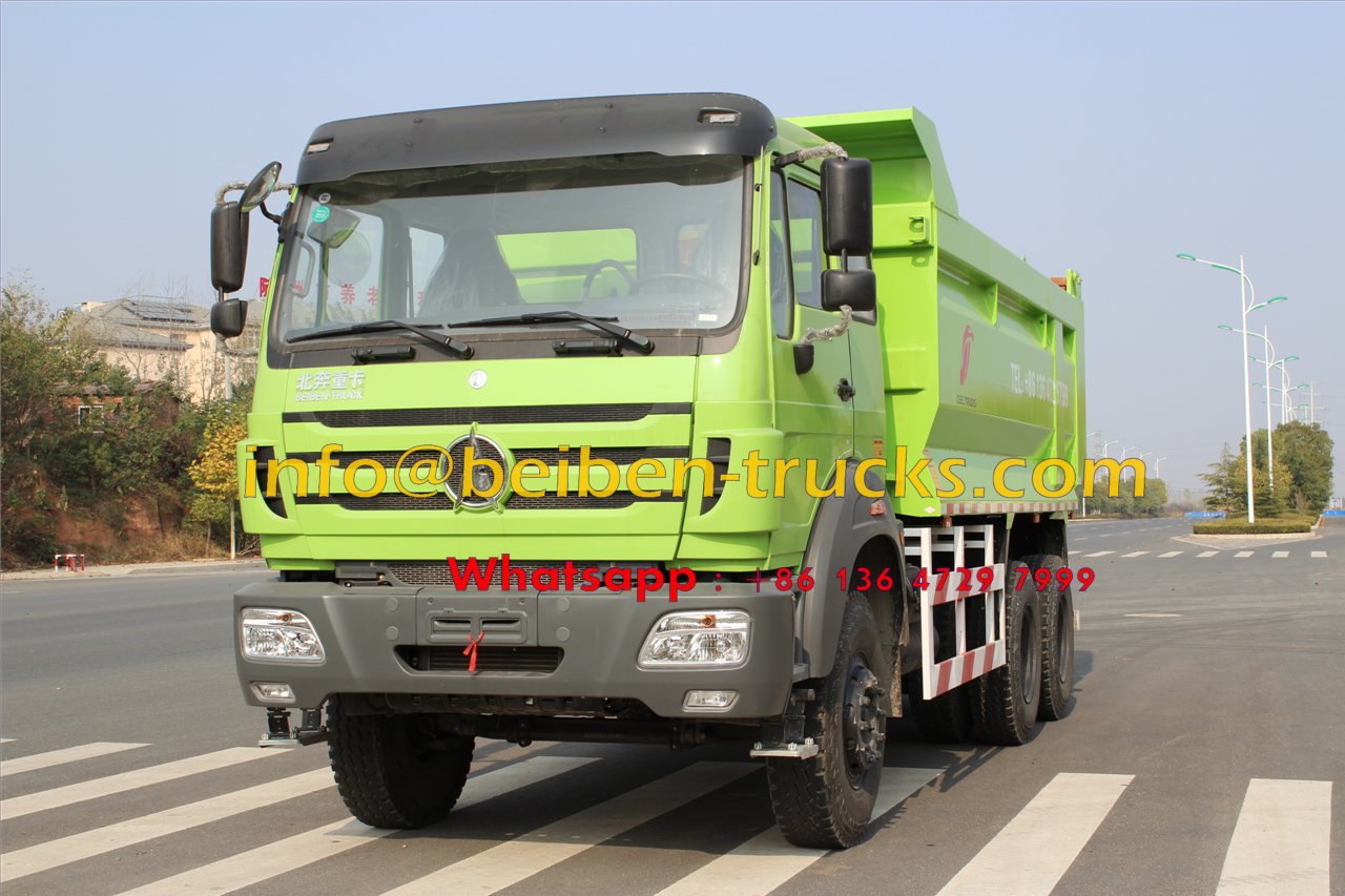 الشاحنة الصينية Euro3 380hp تكييف الهواء شاحنة قلابة بيبين