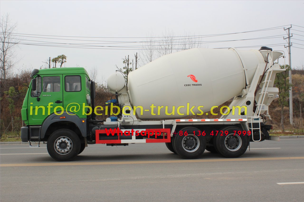 الصين بيبين 6 × 4 340hp 10 متر مكعب شاحنة خلط الخرسانة