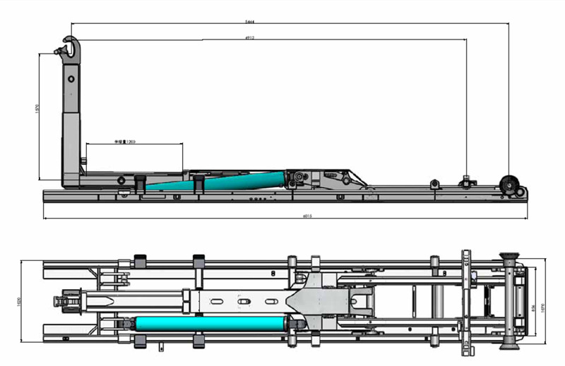 Beiben hook loader garbage truck structure