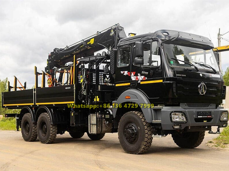 Beiben off-road 8-ton palfinger boom crane truck