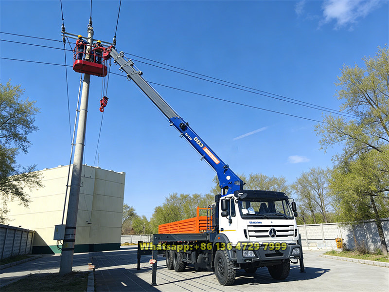 Beiben 6×6 hydraulic boom crane truck