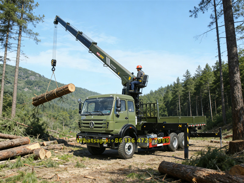 Beiben truck mounted crane applications
