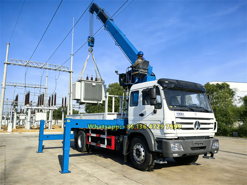 Beiben truck mounted crane applications