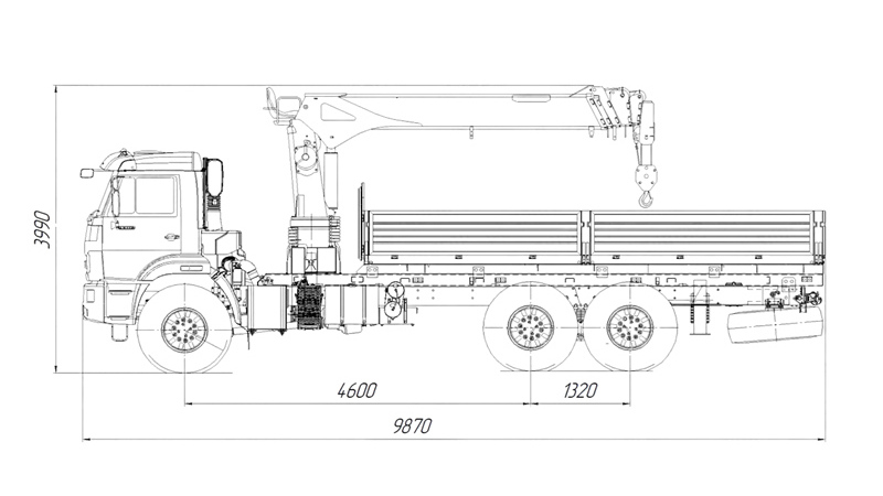 Beiben truck mounted crane drawing Beiben truck mounted crane drawing