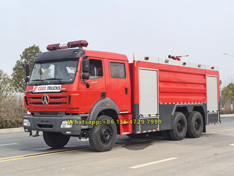 Beiben 6×4 water foam fire truck