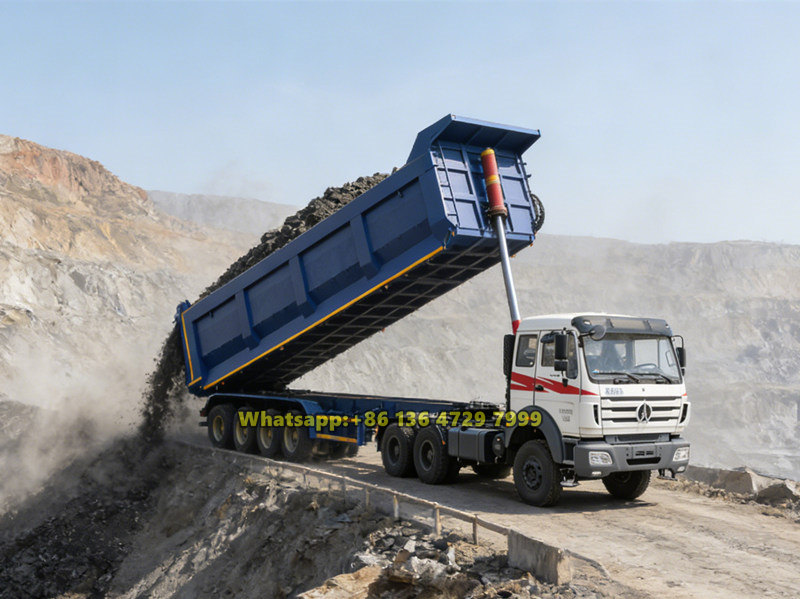 Rear dumping tipper semi-trailer applications