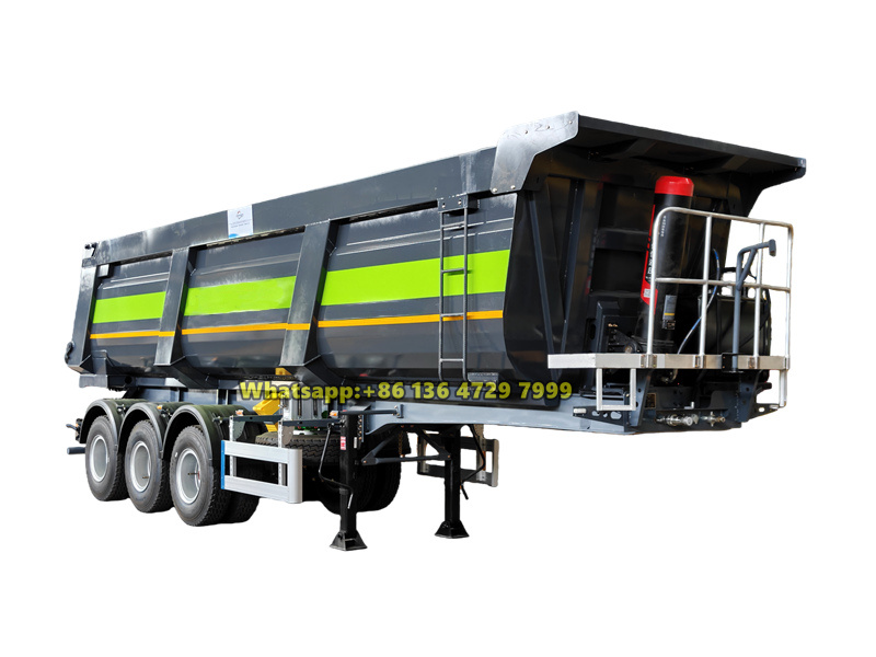 3 axles 50 ton dump semi trailer