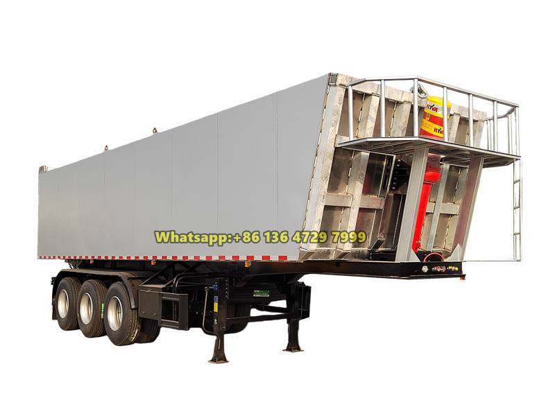 3 axles aluminum alloy dump semi trailer