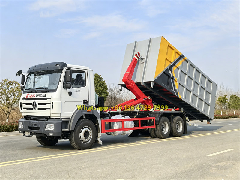 Beiben 6×4 roll off hooklift truck