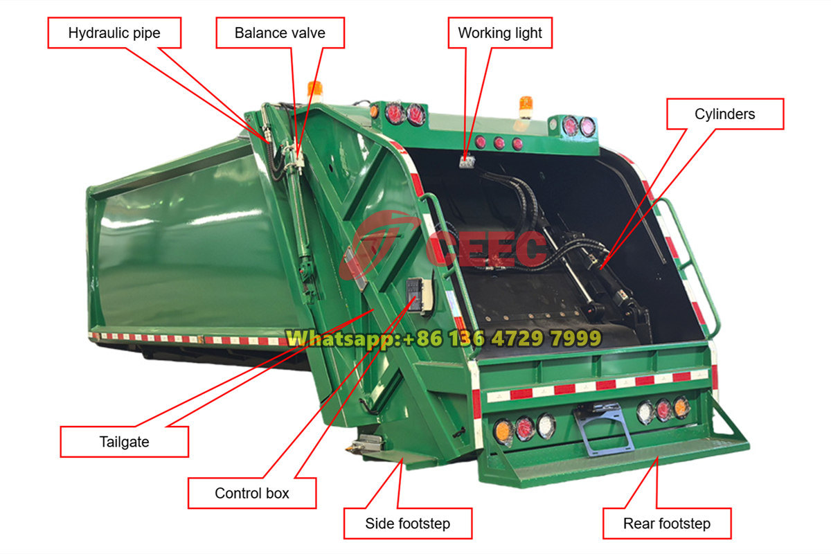 12CBM waste compactor truck body kits components 12CBM waste compactor truck body kits components