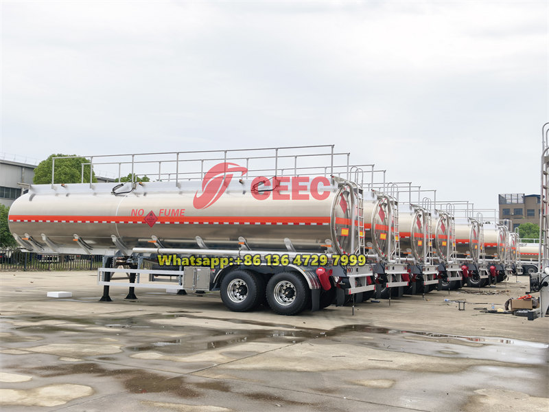 Aluminum alloy fuel tanker semi-trailer for Africa