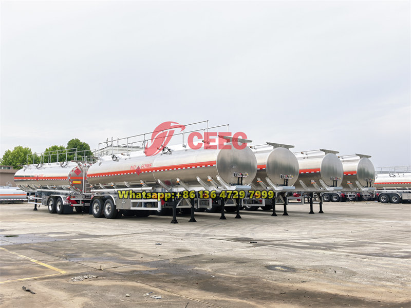 Aluminum alloy fuel tanker semi-trailer factory price