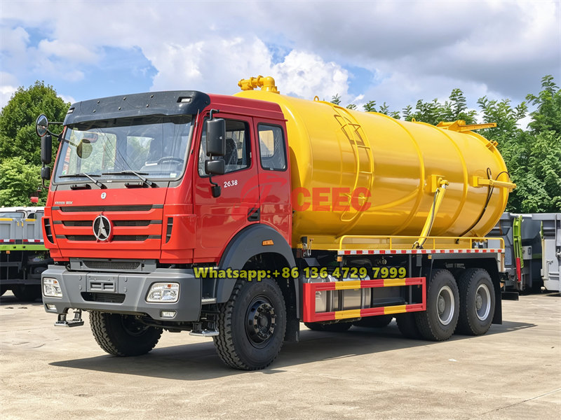 Beiben 6×4 heavy sewer vacuum truck