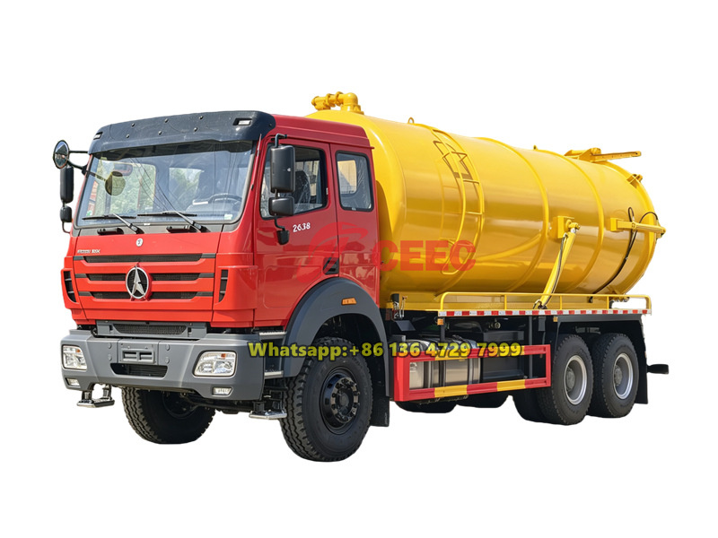 Beiben 6×4 heavy duty vacuum truck
