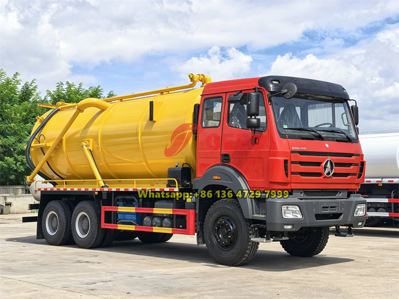 Beiben 6×4 heavy vacuum suction truck