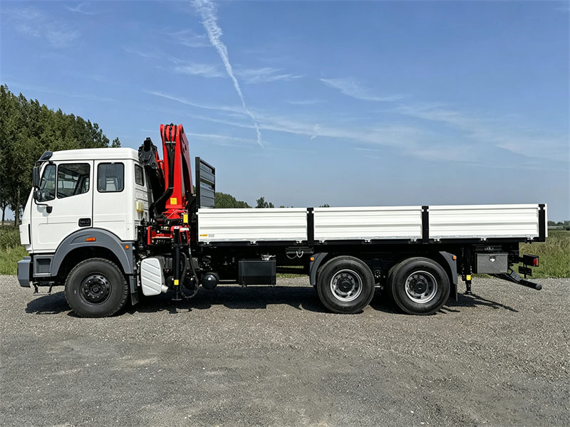 Beiben 6×4 truck mounted palfinger crane