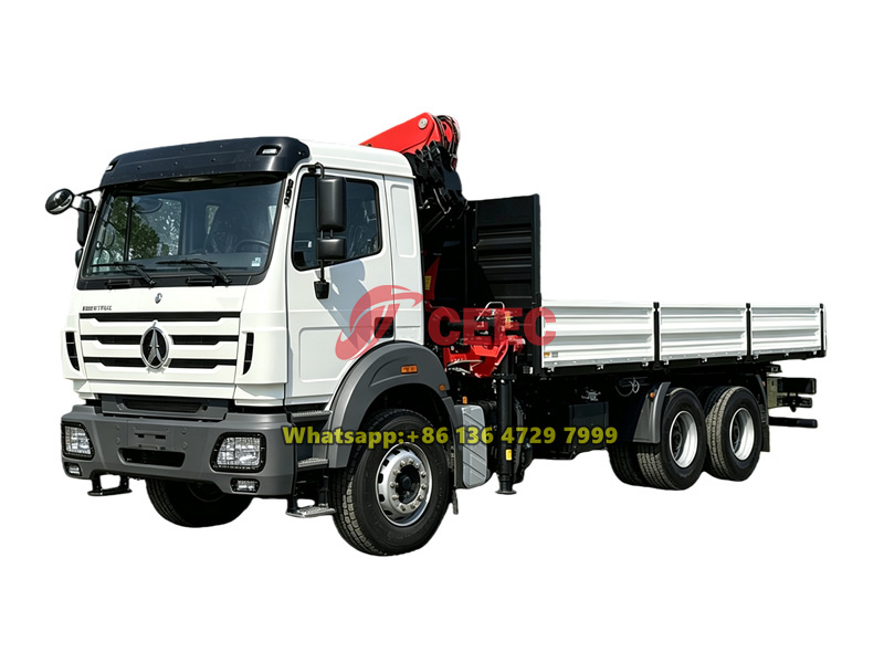 Beiben heavy duty knuckle crane truck