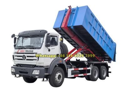 Beiben 6×4 hook lift garbage truck