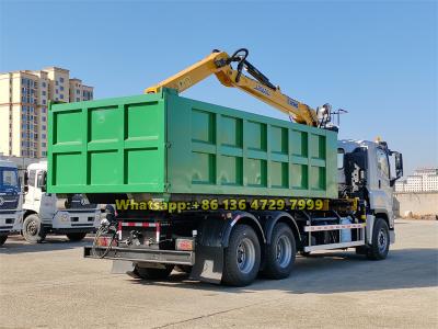 Beiben 10-wheeler hook lift truck with crane