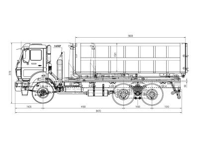 Beiben 10-wheeler hook loader garbage truck
