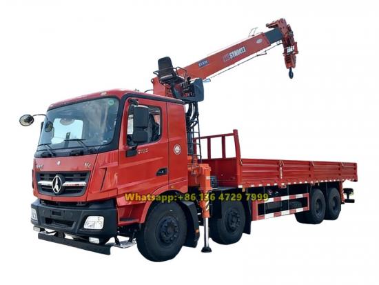 Beiben 8×4 service truck with crane