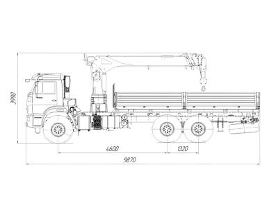 Beiben 6×6 AWD truck with crane