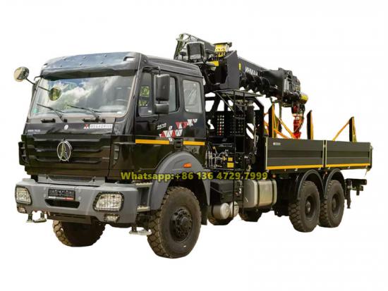 Beiben 6×6 AWD truck with crane