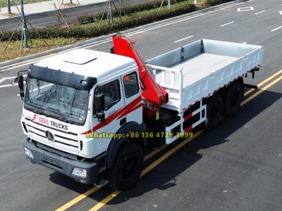 Beiben off-road knuckle boom crane truck