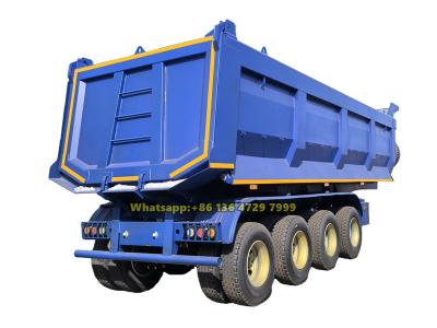 Nigeria 4 axles heavy duty dumper trailer