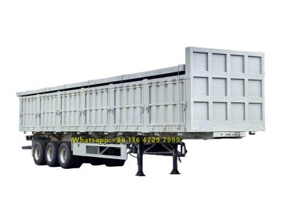 3 axles heavy duty dropside cargo trailer