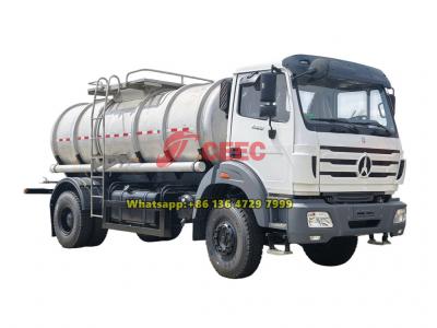 Beiben 4x2 10000 liters drinking water tanker truck