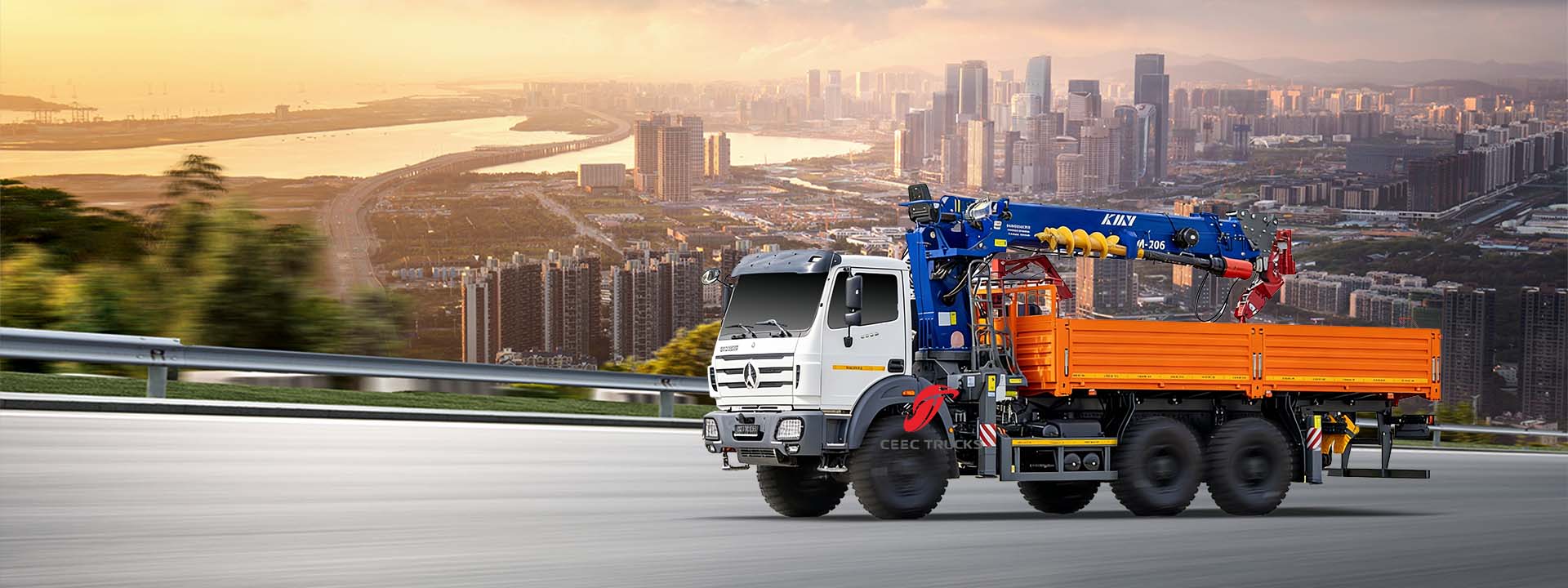 Beiben 6x6 drive crane truck