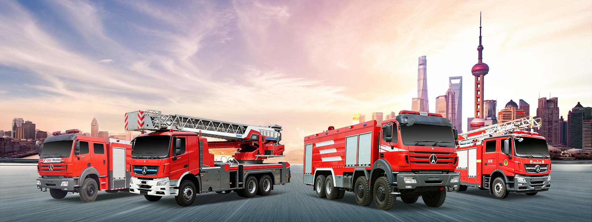 Beiben fire fighting trucks