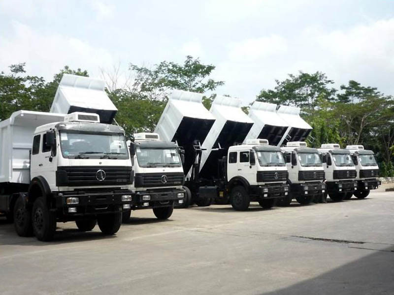 بيبين وحدات 50 واجبا ثقيلاً شاحنة قلابة يتم الانتهاء تماما في مصنع الشاحنات بيبين