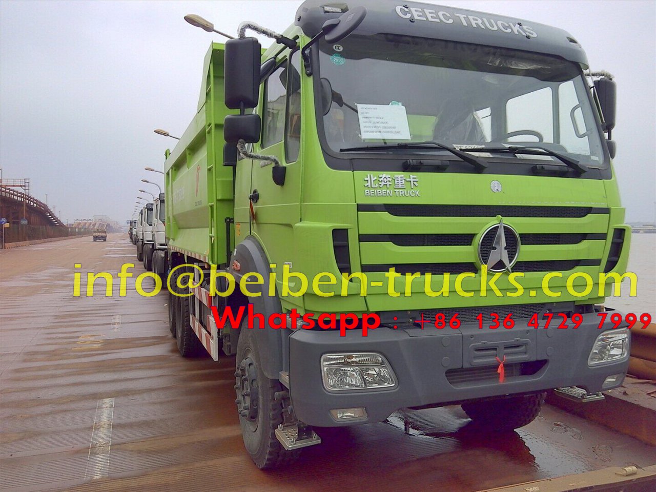 Beiben 60 T heavy duty dumper export to Douala, Cameroon