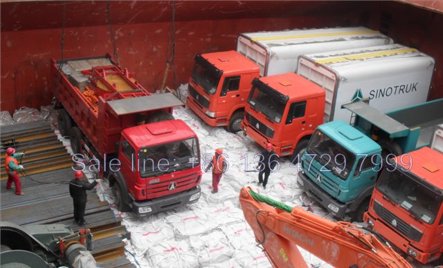 beiben 2538 dump trucks shipping on board for Nigeria , Abujia