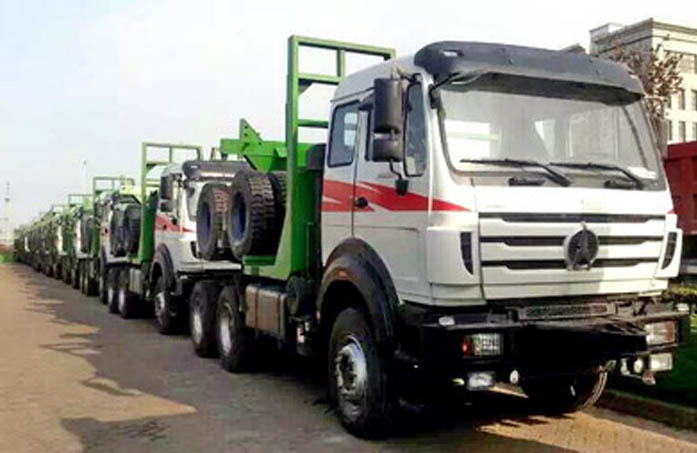 10 وحدات بيبين 2538 شاحنات النقل الخشبية التصدير إلى برازافيل، الكونغو