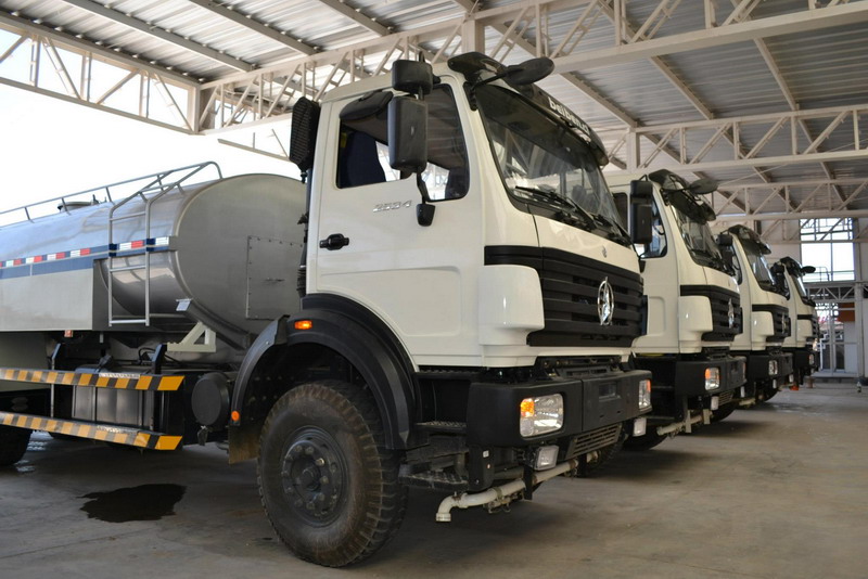 10 units beiben 20 CBM water trucks working in angola customer's project